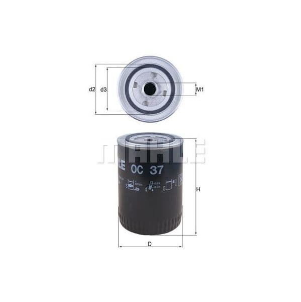 Mahle Filters Filtro de Óleo - OC37