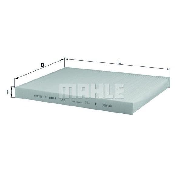 Mahle Filters Filtro, Ar do Habitáculo - LA31