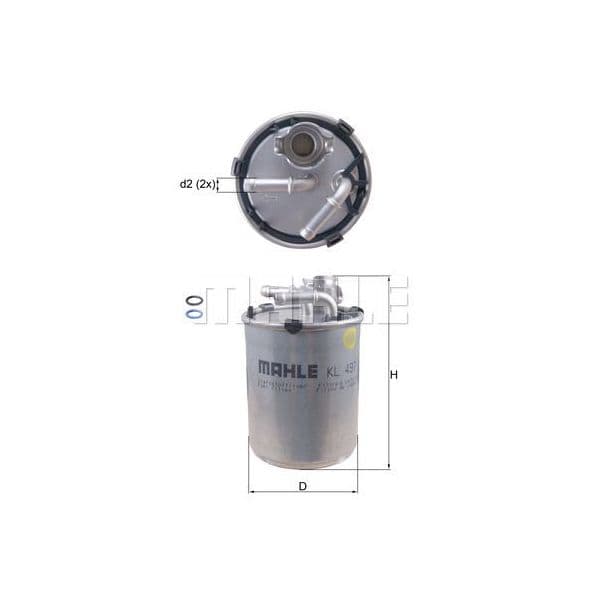 Mahle Filters Filtro de Combustível - KL497D