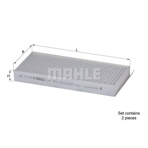 Mahle Filters LA356/S Filtro, Ar do Habitáculo - LA356_S