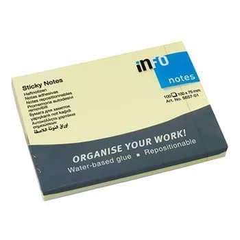 Bloco Notas Aderentes 100x75mm Amarelo 100 Folhas x 3un