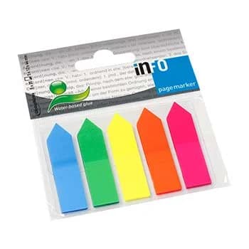 Infonotes Separadores Adesivos Setas Fluorescentes Sortido 125 Folhas