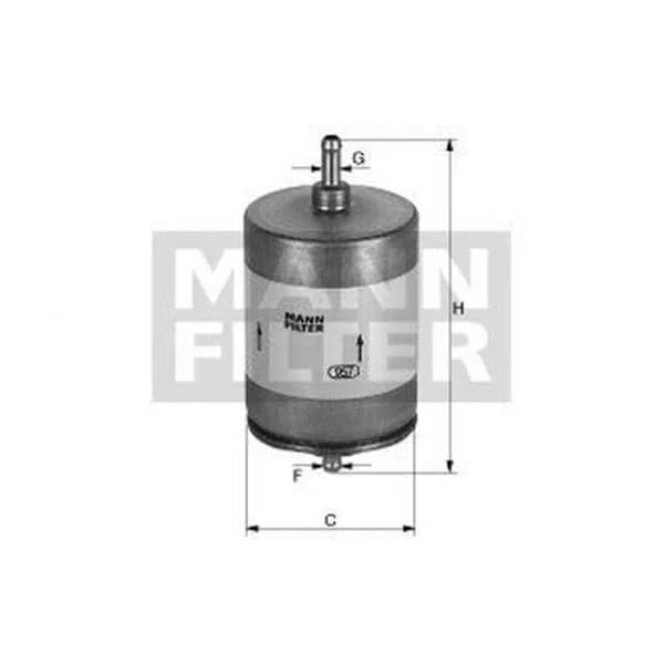 MANN-FILTER - WK 830 - Filtro de combustível - 4011558901509