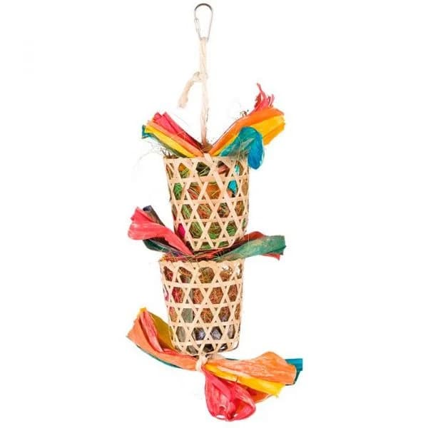 Orniex Brinquedo Natural com Folha Palmeira e Fibras 35 cm