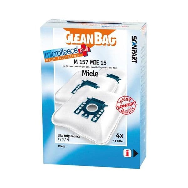 Scanpart Sacos de Aspirador Cleanbag M157MIE15 MicroFleece+