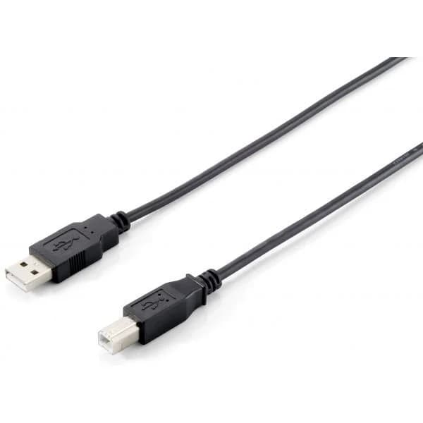 Equip Cabo USB 2.0 A-B M/M de 3.0m Black - 128861