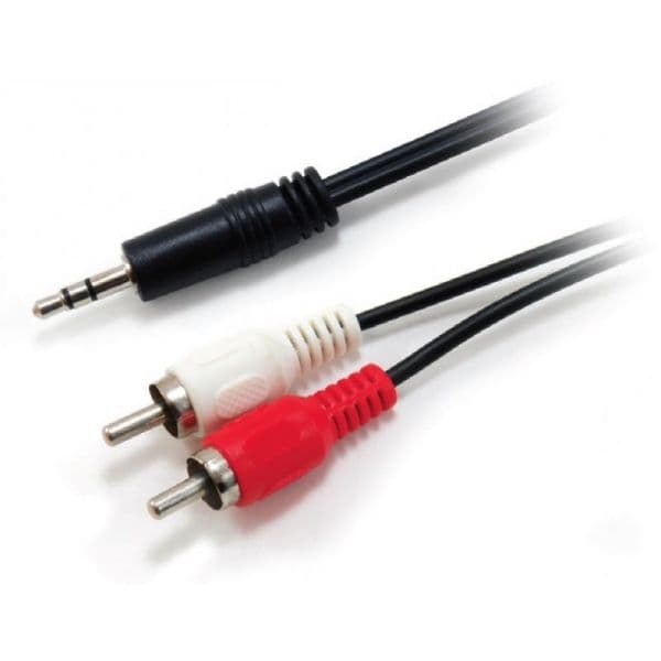 Equip Cabo Áudio Mini Jack 3.5mm Macho para 2 RCA Macho 2.5m