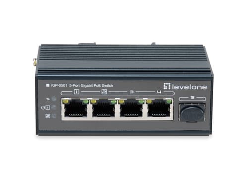 Level Switch One Level One 5x Ge IGP-0501 4xGE 1xGSFP 4xPoE+ - IGP-0501
