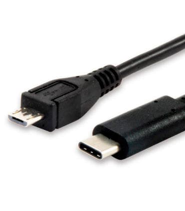 Equip 12888407 cabo USB 1 m USB 2.0 Micro-USB B USB C Preto