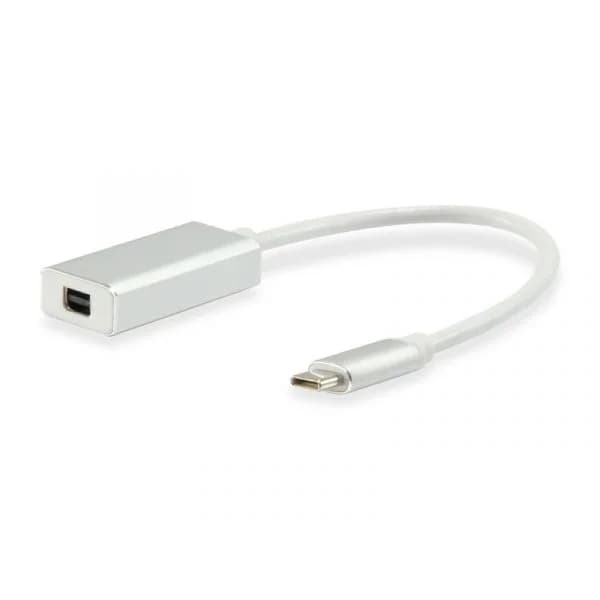 Equip Adaptador USB C para Mini DisplayPort M/F 15cm Silver