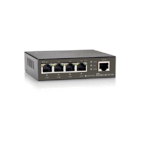 SWITCH POE DE 5 PORTAS 10/100/1000 DE NÍVEL UM GEP-0523