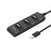 Equip 128957 hub de interface USB 2.0 480 Mbit/s Preto