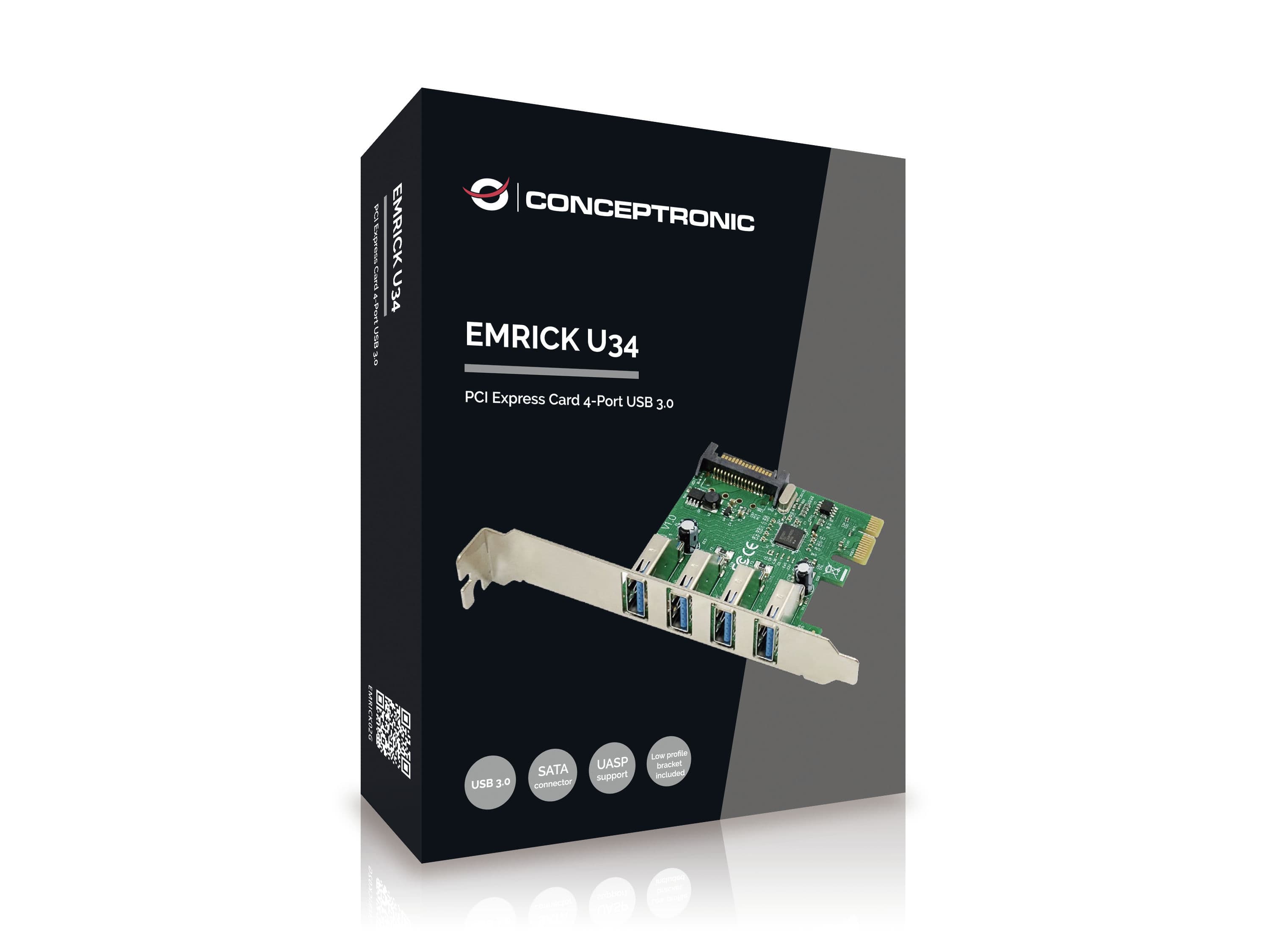 Conceptronic HUBBIES08BP hub de interface USB 2.0 480 Mbit/s Preto