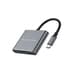 Conceptronic DONN18G base & duplicador de portas Com fios USB 3.2 Gen 1 (3.1 Gen 1) Type-C Cinzento