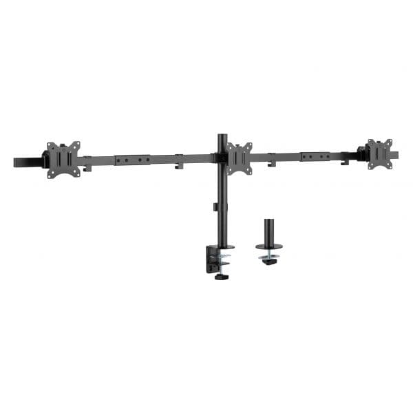 Equip 650158 Suporte de Secretária 3 Ecrãs 17"-32" VESA 100x100mm 7KG Preto