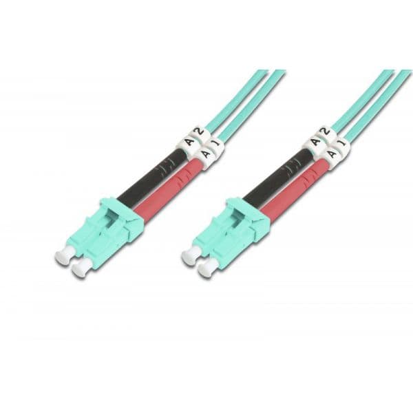 Digitus FO patch cord, duplex, LC to LC MM OM3 50/125 u, 10 m Length 10m, Class OM3 - DK-2533-10/3