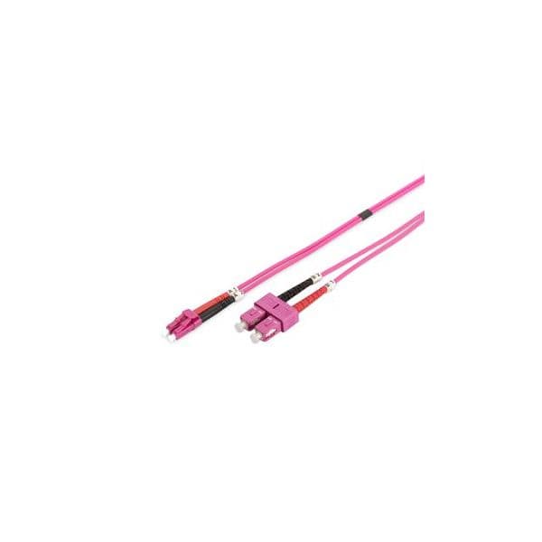 Digitus FO patch cord, duplex, LC to SC MM OM4 50/125 u, 1 m Length 1m - DK-2532-01-4
