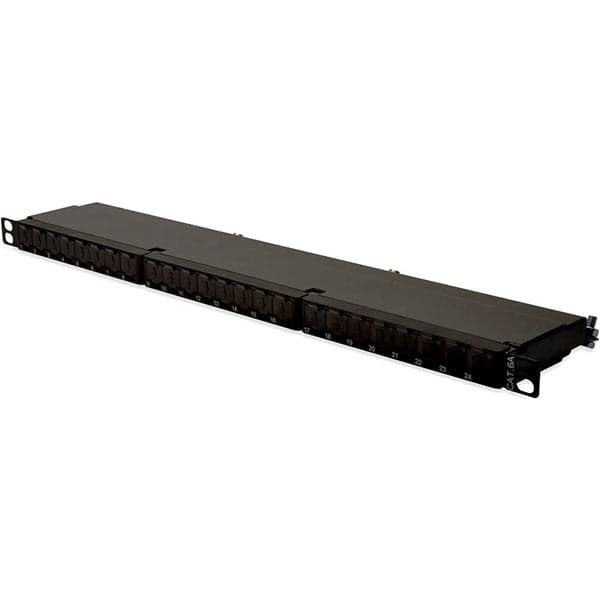 DIGITUS PATCH PANEL 19" 24P BLINDADAS CAT6A - Digitus DN-91624S-SL-EA - DN-91624S-SL-EA