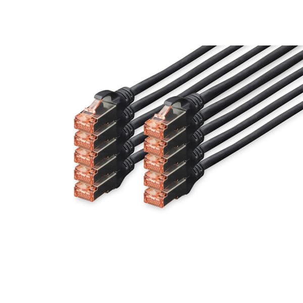cabo de rede Digitus Professional 5m Cat6 S/FTP (S-STP) Preto
