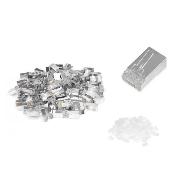 Digitus AK-219603-100 Conector Modular RJ45 CAT6 8P8C STP Pass-Through para Cabo Redondo Pack de 100