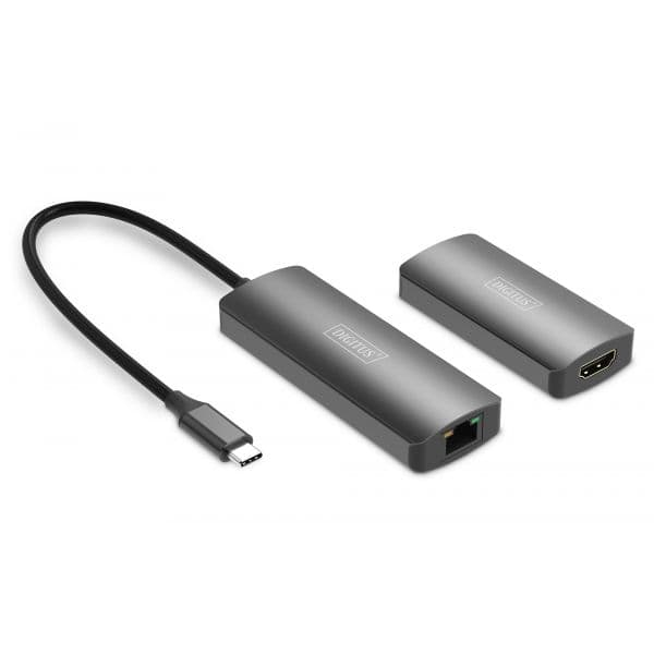 DIGITUS DS-55343 Extensor USB-C para HDMI 4K 120Hz sobre CAT6/CAT6A com HDCP 2.3 e USB 3.1