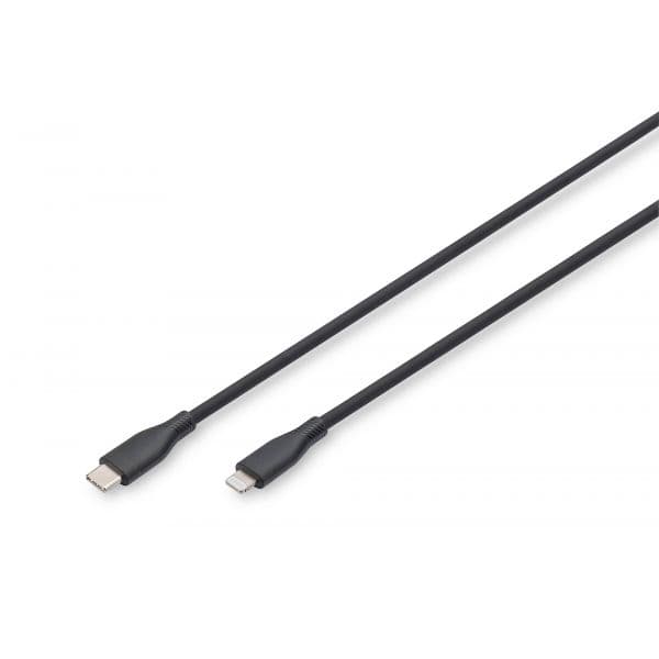 Digitus Cabo Lightning MFI 0.5m Preto