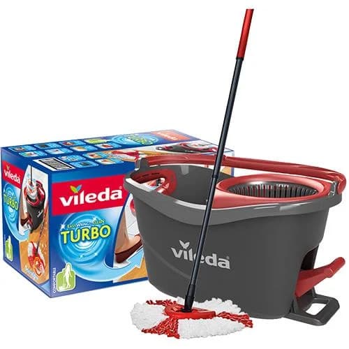 Sistema de Balde com Pedal e Esfregona de Microfibras Vileda Easy Wring & Clean Turbo