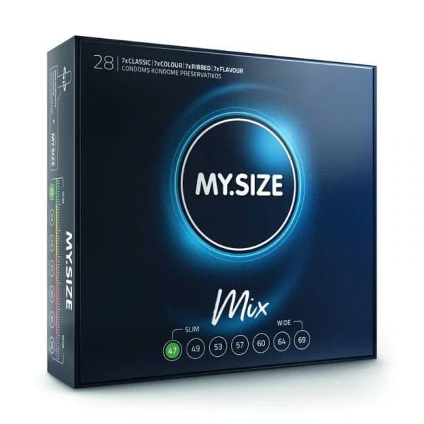 My Size MIX Preservativos 47 MM 28 Unidades