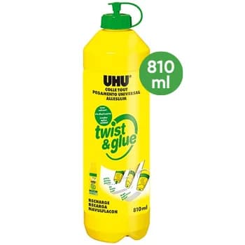 Uhu Recarga Cola Líquida Universal Twist & Glue s/ Solventes810 ml