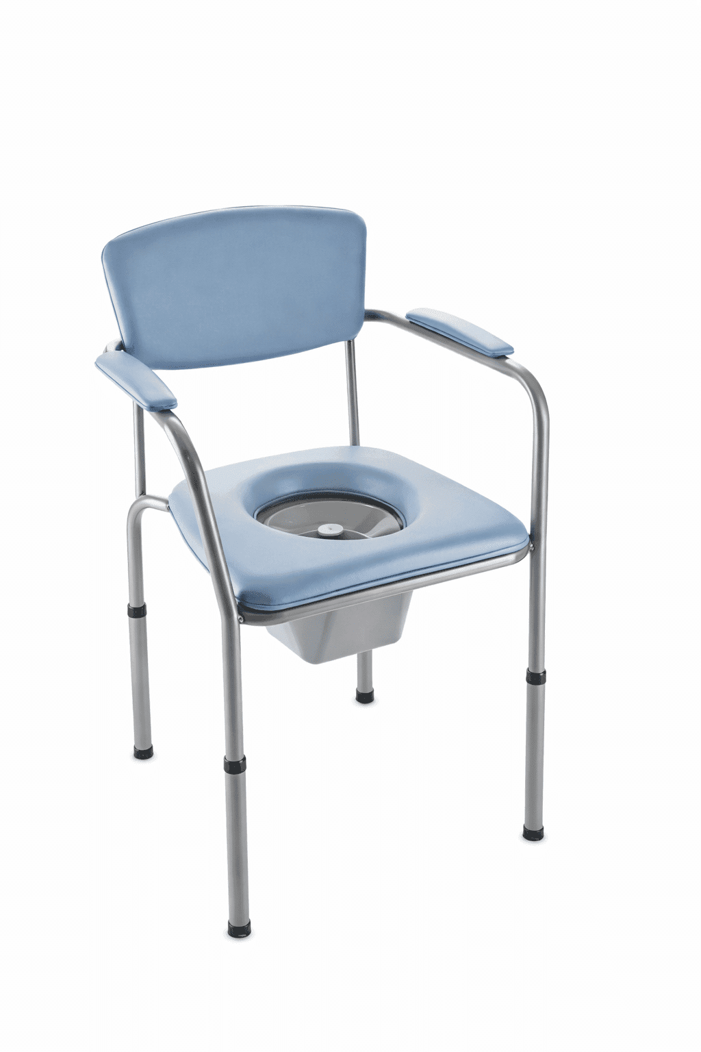 Cadeira sanitária omega almofadada azul