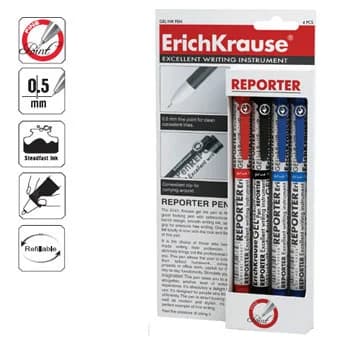 Erichkrause Esferografica Reporter 0.5 - Blister 2 Azul 1Preto 1Verm 11719937