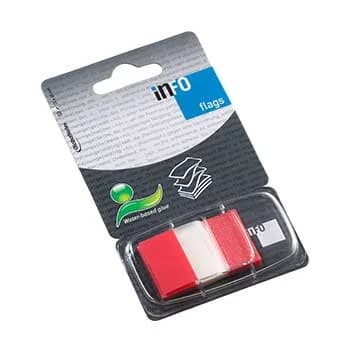 Infonotes Separador Tape Flags vermelho (162772874)