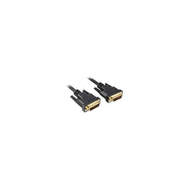 Sharkoon 3m dvi-d to dvi-d (24+1) cabo dvi preto - WV73362