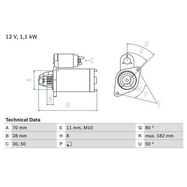 Bosch Motor de Arranque 986 025 760 4047025528009