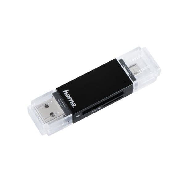 Hama USB 2.0 Otg Kartenleser Basic Sd/microsd Black - 181056