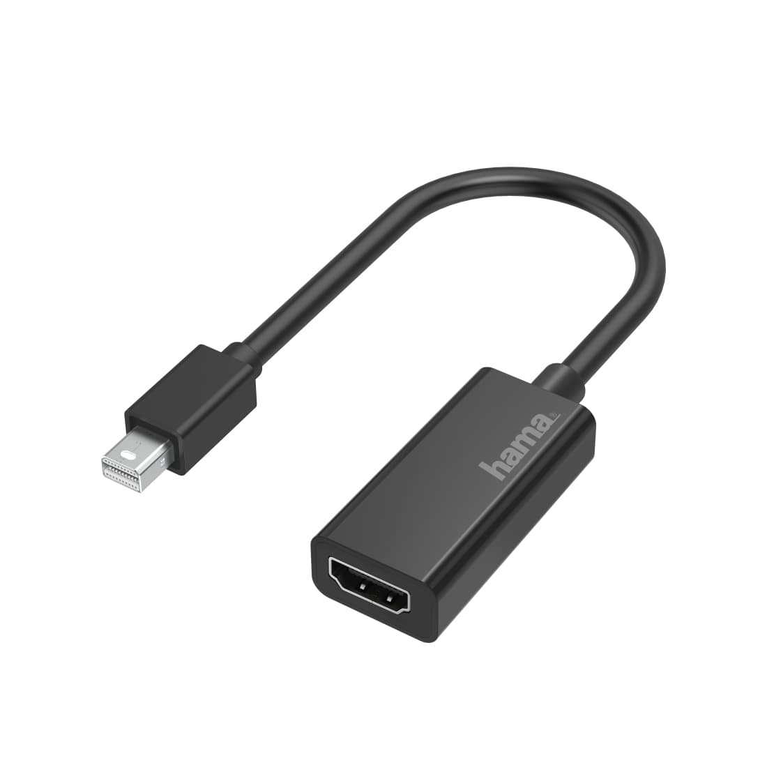 Hama 00200332 adaptador de cabo de vídeo Mini DisplayPort HDMI Preto