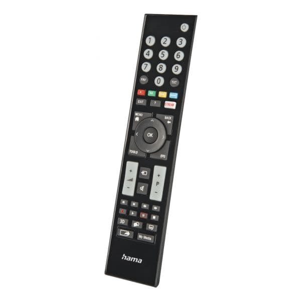 Hama Controlo Remoto Universal 00221065 para TV Grundig e Panasonic, 48 Botões, Auto-iluminado, Preto