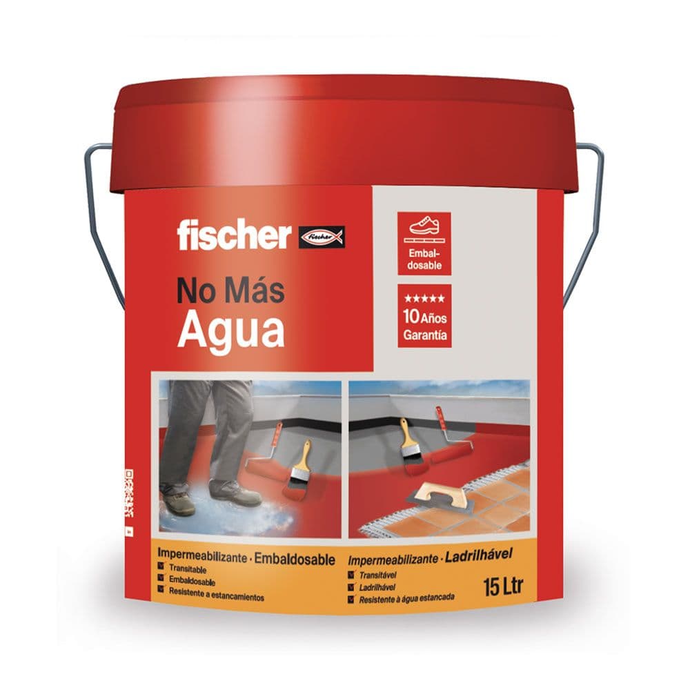 IMPERMEABILIZANTE AZULEJOS TERRACOTA 15L 564134 FISCHER