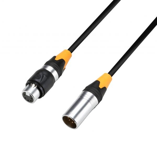 Adam Hall Cables K 4 DGH 0500 IP 65 - DMX AES/EBU Cable 5-pole XLR male to XLR female IP65 5 m