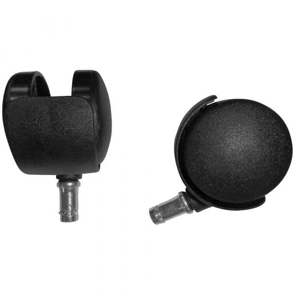 Roda Orientável para Suporte para Sacos de Lixo, com Proteção Contra Fios, a Partir de 2 Unid., Ø 50 mm Preto