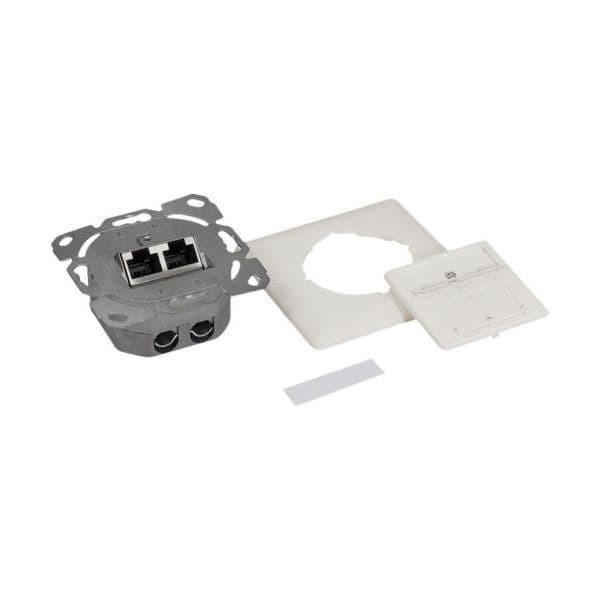 LogiLink Tomada de Rede Cat.6A UP 2x RJ45 Blindada Branca