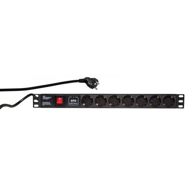 Logilink Tomada Electrica 7 Sockets para Rack 19 - PDU7C01