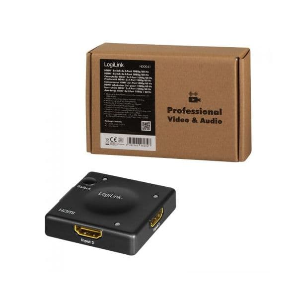 Logilink Switch Hdmi 3x1-Port, 1080p/60Hz, Mini, Hdcp, Cec - HD0041