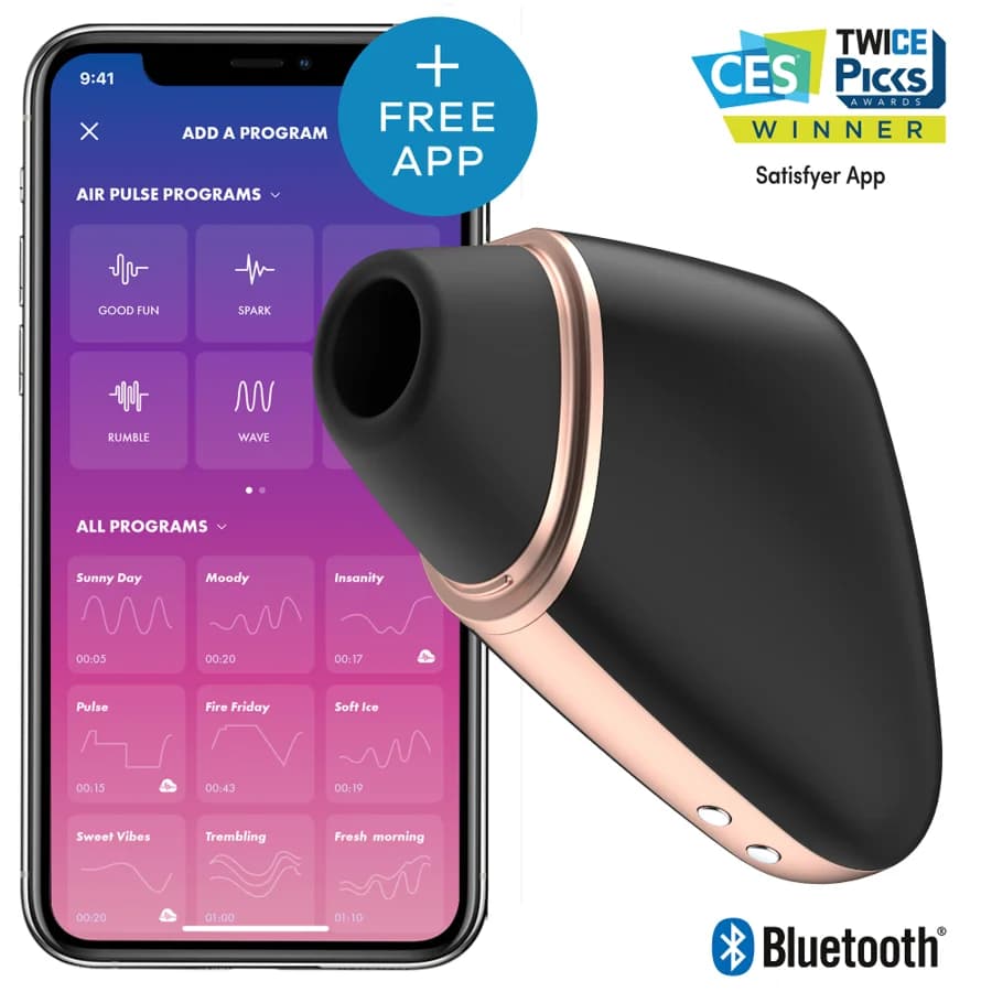 Satisfyer Connect Estimulador Clitoris Love Triangle Preto
