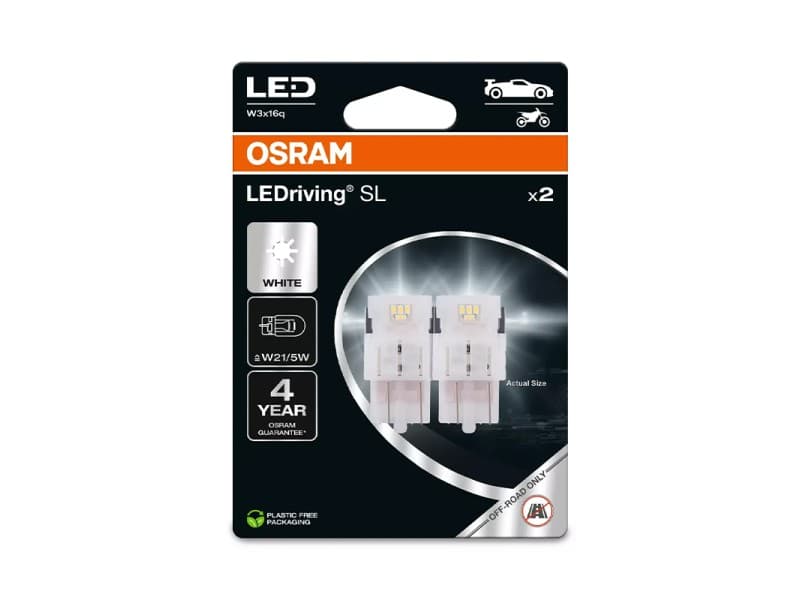 Osram Kit 2 Lâmpadas LED W21/5W 12V/1.7W Ledriving® Sl White Blister 12V - 7515DWP-2BL