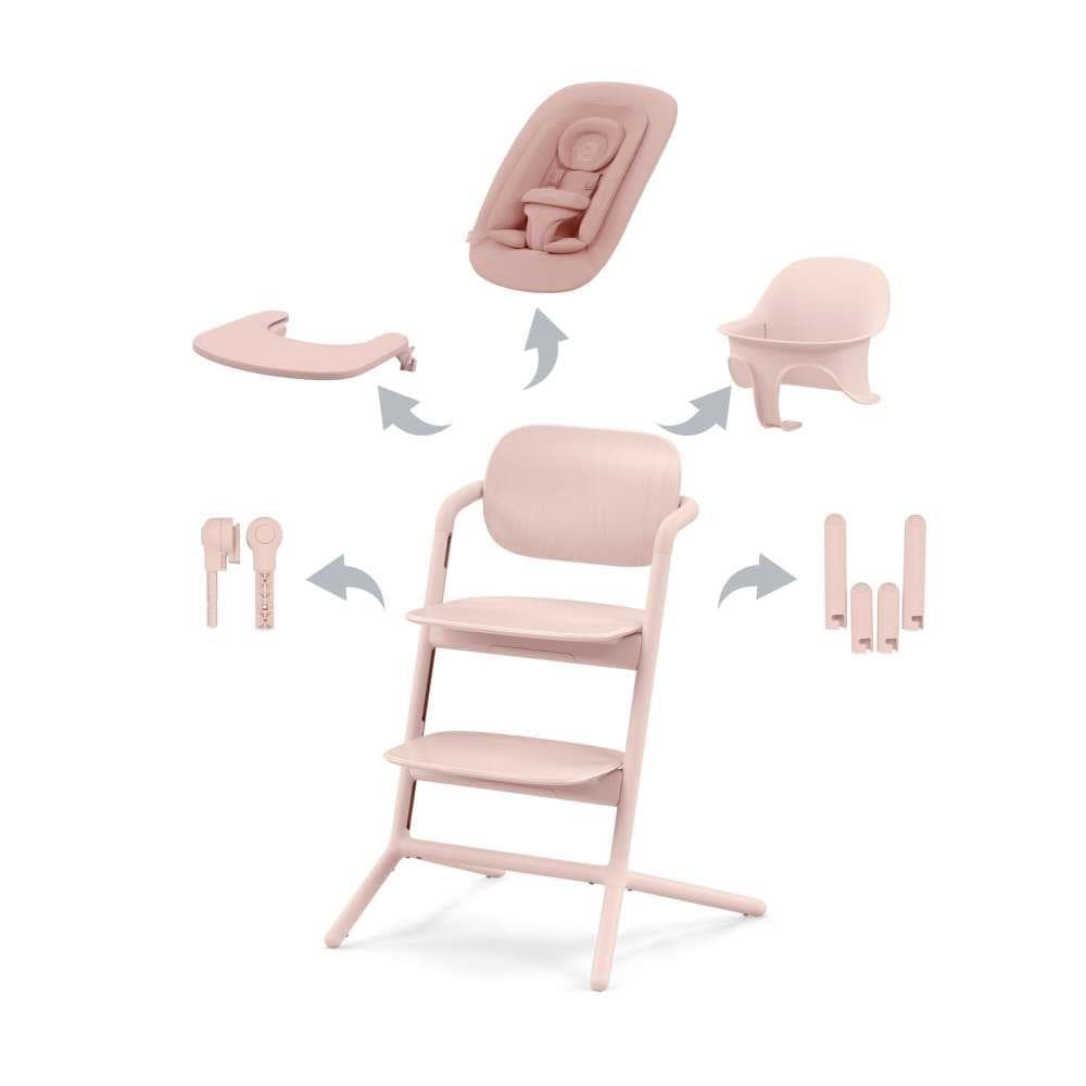 Cybex Conjunto Lemo Nova Geração 4 em 1 Pearl Pink