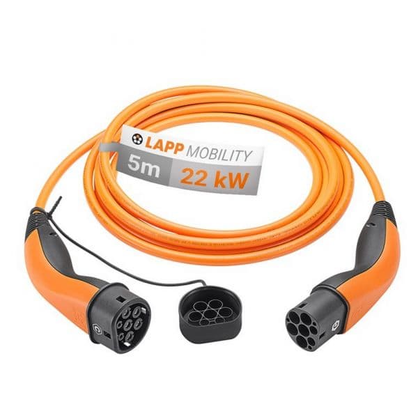 Lapp Extensão de Carregamento Trifásico P/ Carro Elétrico Tipo2 32a (22kw) Ip55 5 Mts - 61789