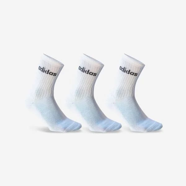 Adidas Meias de Desporto Cano Alto Branco (3 pares)-43/45
