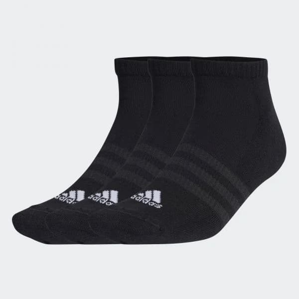 adidas Meias de Cano Baixo Acolchoadas - 3 pares Black / White 43-45 - IC1332-0004