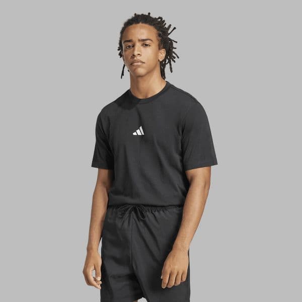 Adidas T-shirt de Fitness em Algodão Preto-l
